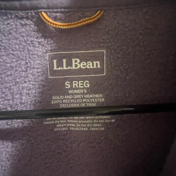 L.L. Bean Heathered Purple Fleece Vest - Picture 3 of 3